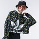 dámska mikina ADIDAS MIKINA S KAPUCŇOU AOP CROP HOODIE fl4110 farba viacfarebná