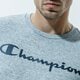 pánske tričko CHAMPION TRIČKO CREWNECK LONG SLEEVE TRIČKO 214748em021 farba sivá