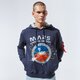pánska mikina ALPHA INDUSTRIES MIKINA S KAPUCŇOU MISSION TO MARS HOODY 12633007 farba tmavomodrá