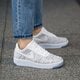 dámske tenisky (obuv) NIKE W AF1 FLYKNIT LOW 820256103 farba sivá