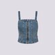 dámske top LEVI'S TOP SCULPTED BUSTIER MED. 001w4-0002 farba modrá