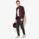 pánska mikina NEW ERA MIKINA CRAFTED FLC VARSITY 11278390 farba bordová