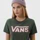 dámske tričko VANS TRIČKO FLYING V CREW TEE vn0a3up47wj1 farba zelená