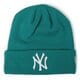 dámska čiapka NEW ERA ČIAPKA SEASONAL BASIC CUFF KNIT NEW YORK YANKEES 80043660 farba zelená
