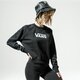 dámska mikina VANS MIKINA WM FLYING V FT BOXY CREW BLACK vn0a47thblk1 farba čierna
