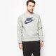 pánska mikina NIKE MIKINA AW77 FLC CREW-AIR HERITAG 727385063 farba sivá