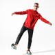 pánska mikina ADIDAS MIKINA 3-STRIPES CREW ej9693 farba červená