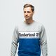 pánska mikina TIMBERLAND MIKINA CUT & SEW LINEAL LOGO SWEATSHIRT tb0a1o9ux361 farba sivá