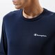 pánske tričko CHAMPION TRIČKO LONG SLEEVE TRIČKO 214157bs501 farba tmavomodrá