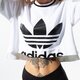 dámske tričko ADIDAS TRIČKO LS CROPPED SWEATER ed4759 farba biela