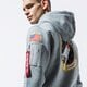 pánska mikina ALPHA INDUSTRIES MIKINA S KAPUCŇOU SPACE SHUTTLE HOODY 178317-17 farba sivá