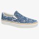 dámske tenisky (obuv) VANS CLASSIC SLIP-ON  vzmrfdi farba modrá