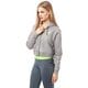 dámska mikina NIKE MIKINA NTF CROP FZ HOODY 649701063 farba sivá