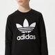 detská mikina ADIDAS MIKINA TREFOIL CREW BOY ed7797 farba čierna