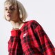 dámska mikina NIKE MIKINA W NSW CREW FLC AOP PLAID ci5041-657 farba viacfarebná