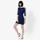 dámske šaty ADIDAS ŠATY 3 STRIPES DRESS ADICOLOR dv2609 farba tmavomodrá