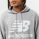 pánska mikina NEW BALANCE MIKINA S KAPUCŇOU ESSENTIALS PULLOVER mt03558ag farba sivá