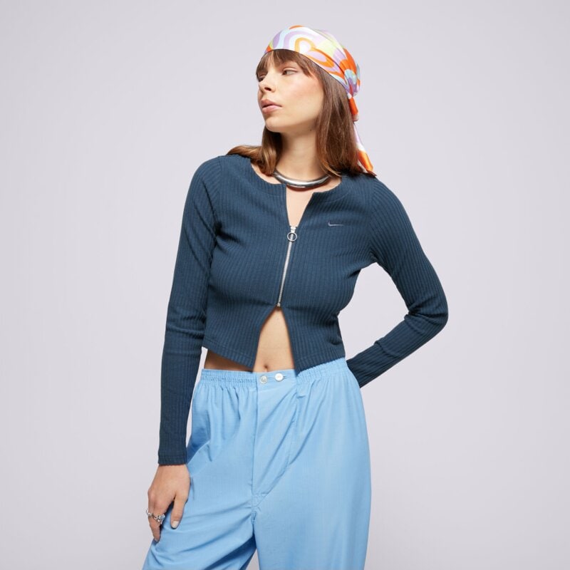 NIKE SVETER W NSW NK CHLL KNT RIB FZ CRDGN