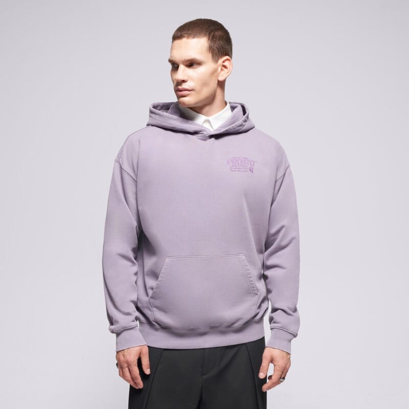 PROSTO MIKINA S KAPUCŇOU HOODIE FLATHEAD WASHED LAVENDER