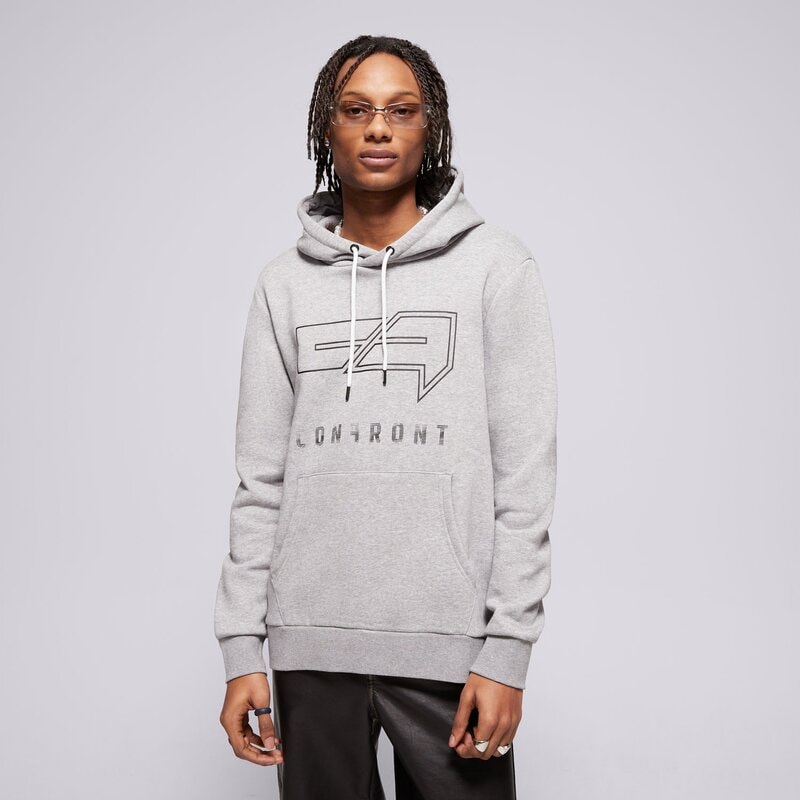 CONFRONT MIKINA S KAPUCŇOU LOGO HOODY GREY 