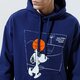 pánska mikina PUMA MIKINA S KAPUCŇOU PUMA X PEANUTS HOODIE 53061406 farba tmavomodrá