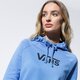 dámska mikina VANS MIKINA S KAPUCŇOU FLYING V BOXY HOODIE vn0a47tcult1 farba modrá