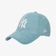 detská šiltovka NEW ERA ČIAPKA WMNS CORD 9FORTY NEYYAN SKYWHI 60112735 farba modrá