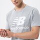 pánske tričko NEW BALANCE TRIČKO ESSENTIALS STACKED LOGO TEE mt01575ag farba sivá