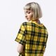 dámske tričko NIKE TRIČKO SS W NSW TEE FUTURA PLAID CROP ci1014-703 farba žltá