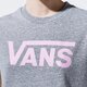dámske tričko VANS TRIČKO WM FLYING V CREW TEE CEMENT HEATHER/ORCHID vn0a3up4zfd1 farba sivá