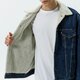 Prechodná bunda pánska (jarná/jesenná) LEVI'S BUNDA VTG FIT SHERPA TRUCKER 791290013 farba modrá