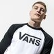 pánske tričko VANS TRIČKO MN VANS CLASSIC RAGLAN WHITE/BLACK vn0002qqyb21 farba biela