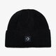detská čiapka CONVERSE ČIAPKA STAR CHEVRON SHORT DOME WATCHCAP 561936 farba čierna