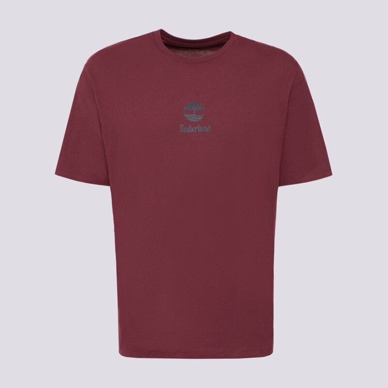 TIMBERLAND TRIČKO NEW SMALL LOGO PRINT SS TEE BURGUNDY