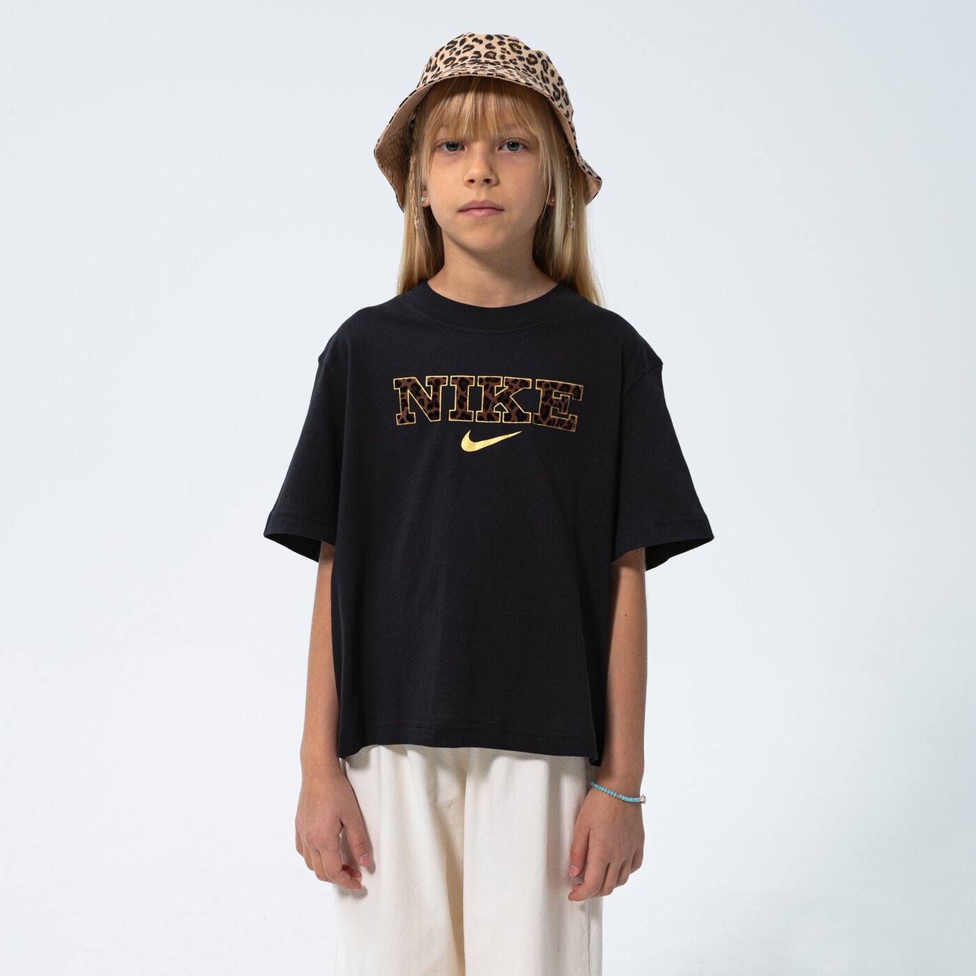 detské tričko NIKE TRIČKO G NSW TEE BOXY GIRL dm3489-010 farba čierna
