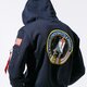 pánska mikina ALPHA INDUSTRIES MIKINA S KAPUCŇOU SPACE SHUTTLE HOODY 178317-07 farba tmavomodrá