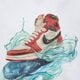 detské tričko JORDAN TRIČKO JDB AJ1 WAVE SS TEE BOY 95f043-001 farba biela