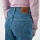 dámske nohavice LEVI'S NOHAVICE  HIGH WAISTED MOM JEAN 26986-0017 farba modrá