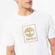 pánske tričko TIMBERLAND TRIČKO STACK LOGO WHITE/ANTIQUE BRONZE tb0a5zh1dh11 farba biela
