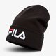 detská čiapka FILA ČIAPKA ZIMNÁ SLOUCHY BEANIE LENIAR LOGO 686034002 farba čierna