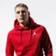 pánska zimná bunda JORDAN MIKINA SPORTSWEAR JUMPMAN FLEECE MEN'S PULLOVER 940108-687 farba červená