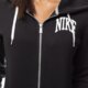 dámska mikina NIKE MIKINA CLUB FZ HOODY GRAPHIC 3 678892010 farba čierna