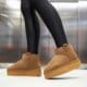 dámske zimné topánky (obuv) EMU AUSTRALIA FOYFLATFORM MICRO w13073chestnut farba hnedá