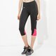 dámske nohavice UNDER ARMOUR LEGGINGS FLY BY RUN CAPRI 1271531003 farba čierna