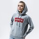 dámska mikina LEVI'S MIKINA S KAPUCŇOU GRAPHIC SPORT HOODIE 35946-0003 farba sivá