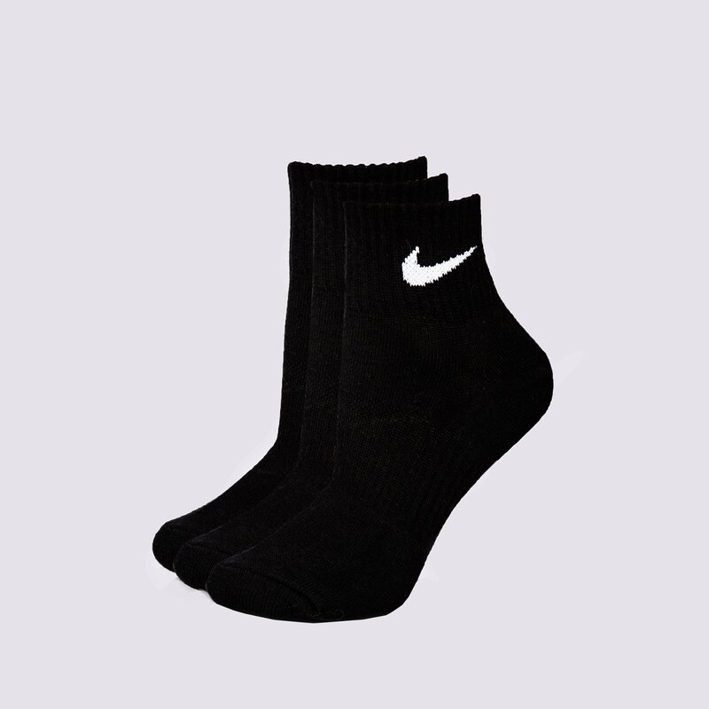NIKE PONOŽKY 3PPK QUARTER BLACK