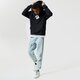 pánska mikina JORDAN MIKINA S KAPUCŇOU JUMPMAN CLASSICS cv2244-010 farba čierna