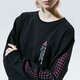 dámska mikina VANS MIKINA 66 SUPPLY CREW vn0a53osblk1 farba čierna