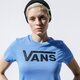 dámske tričko VANS TRIČKO FLYING V CREW TEE vn0a3up4ult1 farba modrá