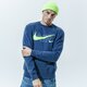 pánska mikina NIKE MIKINA M NSW CREW PRNT PACK BB dd9699-410 farba tmavomodrá